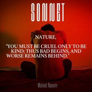 Nature, "You Must Be Cruel Only To Be Kind; Thus Bad Begins, And Worse Remains Behind." Download - Album Sonnet - by Waleed Naeem