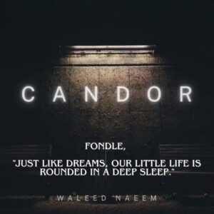 Fondle, "just like dreams, our little life is rounded in a deep sleep" Download - Album Candor - by Waleed Naeem