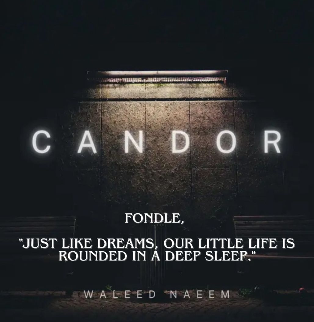 Fondle, "just like dreams, our little life is rounded in a deep sleep" Download - Album Candor - by Waleed Naeem